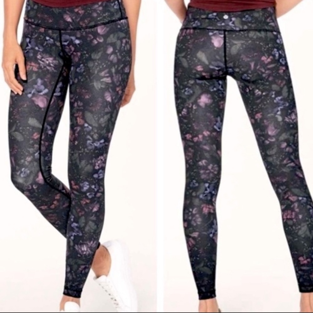Lululemon size 2 xs Wunder Under Full on Leggings Floral pants